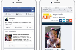 Facebook поможет искать пропавших детей